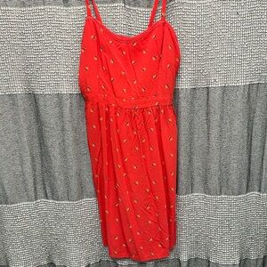 Salmon mini/midi dress